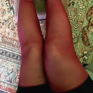 CosmicSun Thigh High Red Sheer Stockings Size Medium